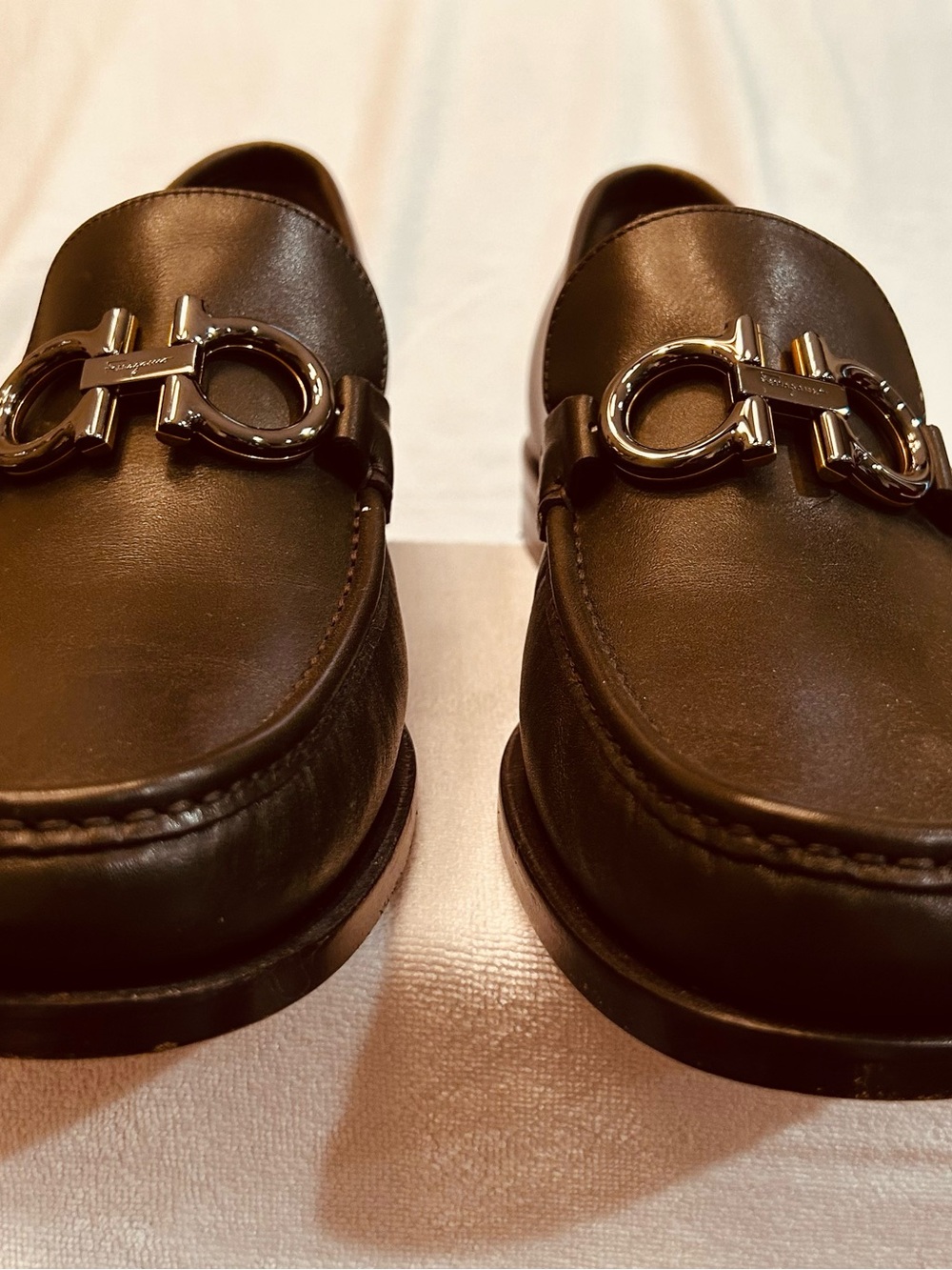 Salvatore Ferragamo Brown Leather Bit Loafers